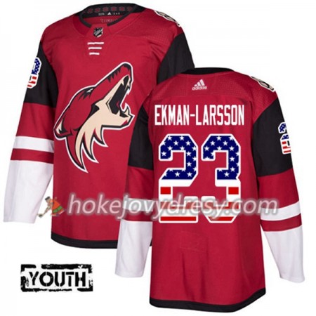 Dětské Hokejový Dres Arizona Coyotes Oliver Ekman-Larsson 23 2017-2018 USA Flag Fashion Černá Adidas Authentic